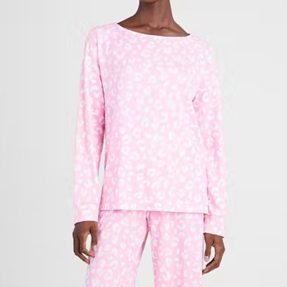 Kate Spade Bold Leopard PJ top in pink | size Large - Picture 7 of 8